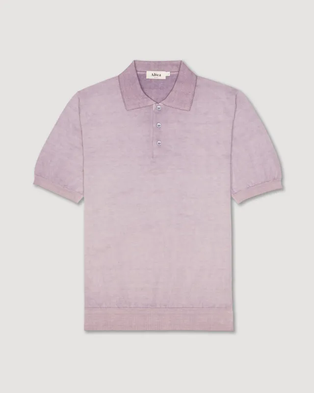 Altea polo maglia cotone viola malva manica corta