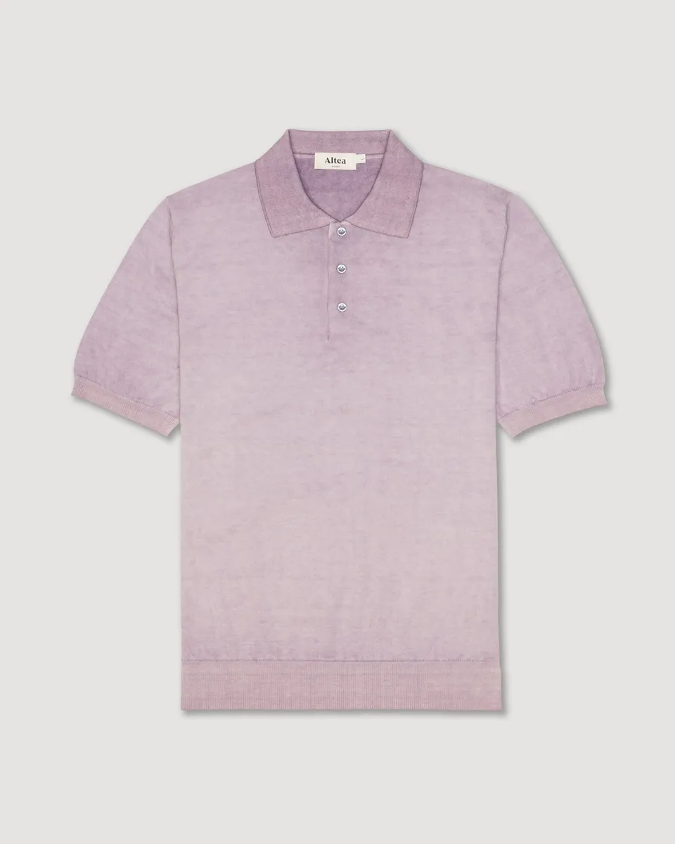 Altea polo maglia cotone viola malva manica corta