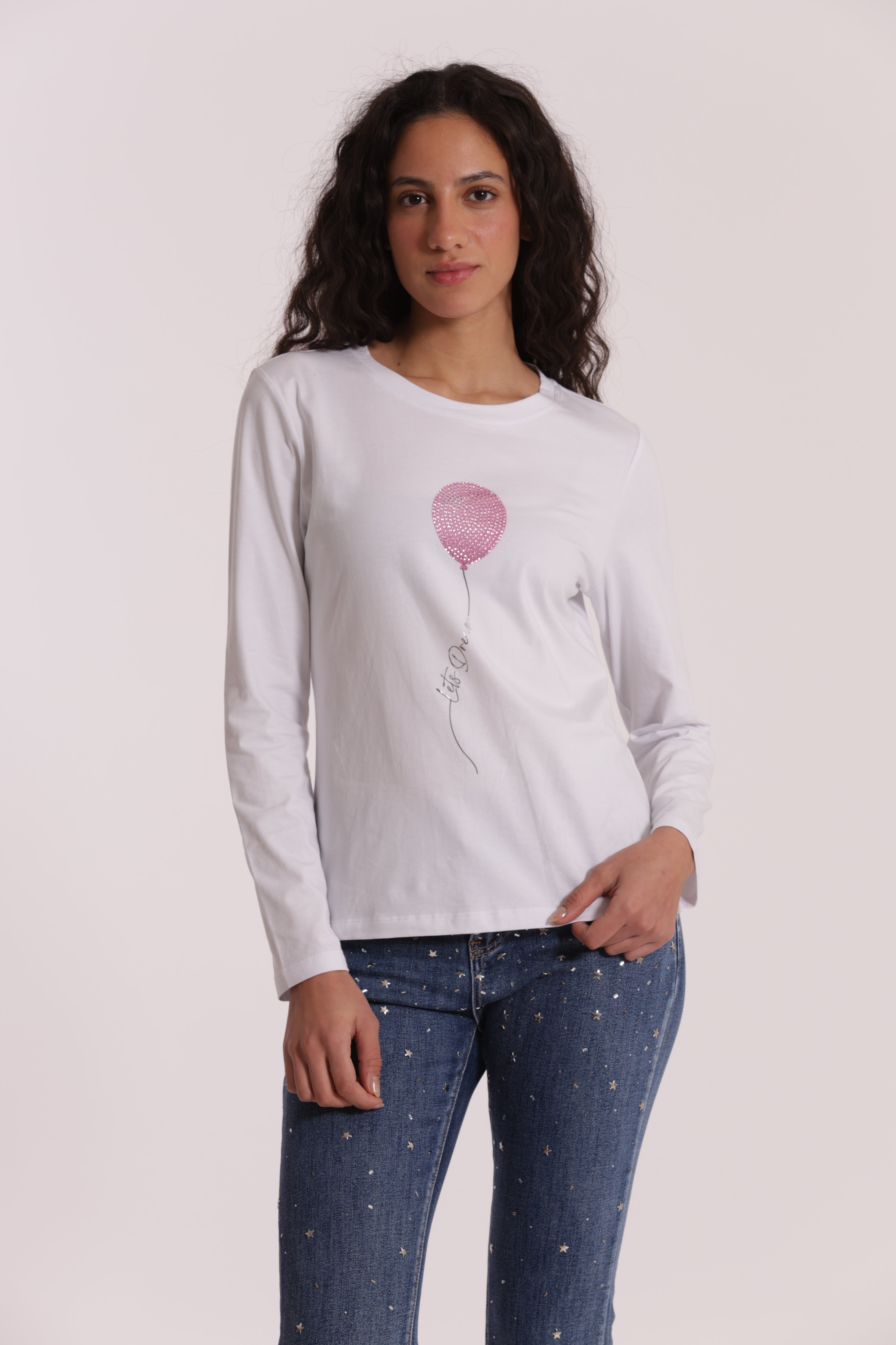 Mimi Mua T-Shirt Let's Dream Bianco Cotone