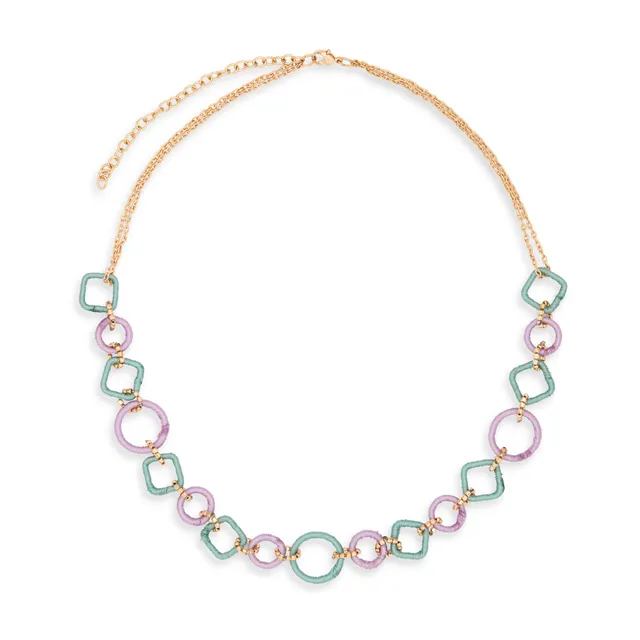 On Earth Iris collana seta multicolore 66 cm