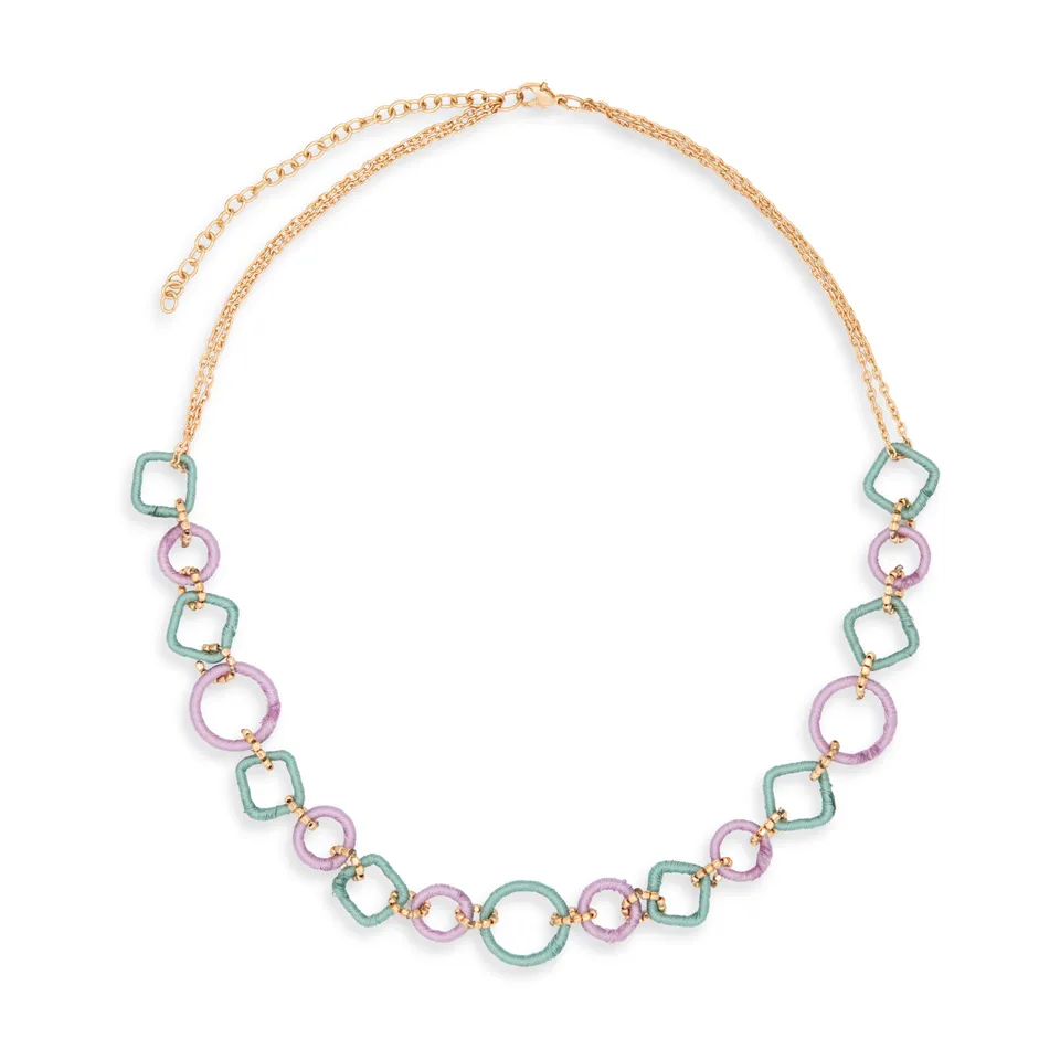 On Earth Iris collana seta multicolore 66 cm